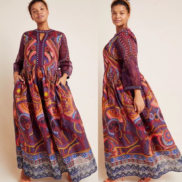 Anthropologie Dresses & Skirts - HTF Anthropologie Maren Embroidered Maxi Dress